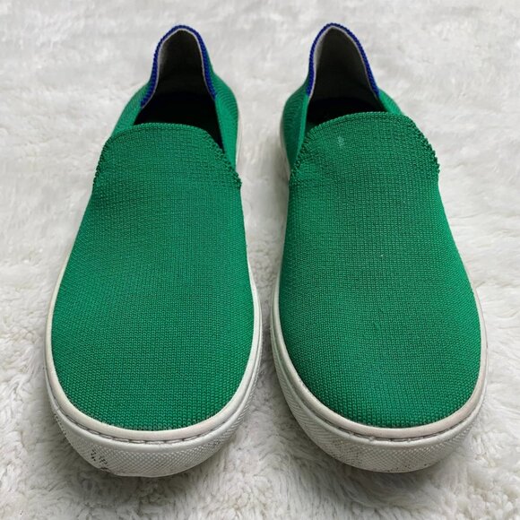 Rothy's Kids Solid Green Slip On Sneakers Size 3